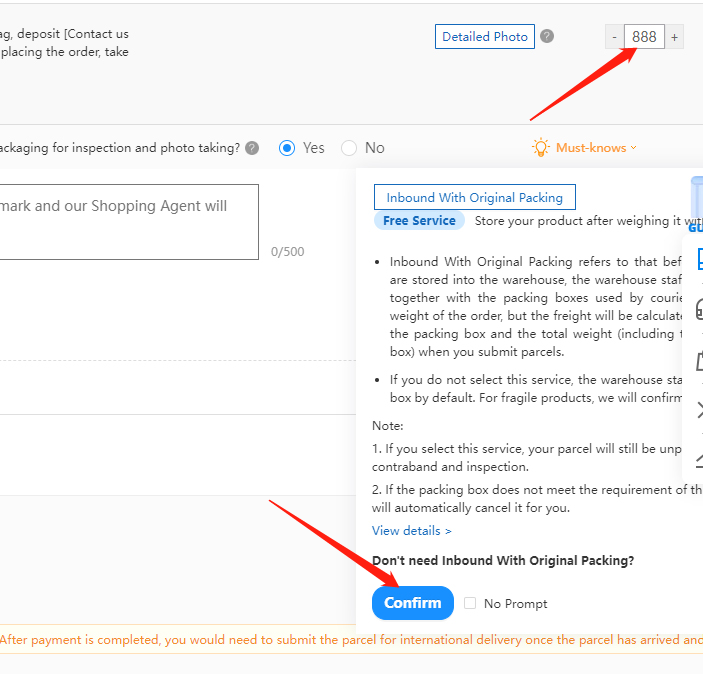 Platba agentem Taobao
